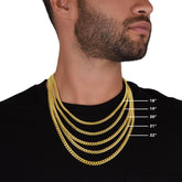 Gifts for Son, Men’s Cuban Link Chain, Durable & Timeless Necklace for Everyday Wear
